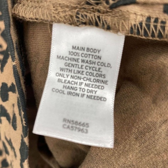 BP Short Sleeve T-Shirt Dress Leopard Print Brown Size XXS *New with Defects* - Picture 3 of 7